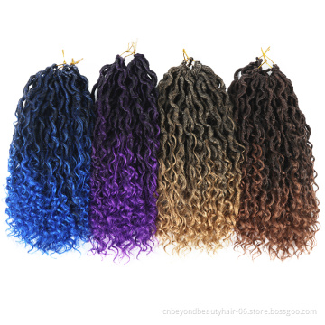River Locs Messy Goddess Locs River Faux Locs Curly ends Crochet Braid Passion Twist Synthetic Braids Hair Extensions